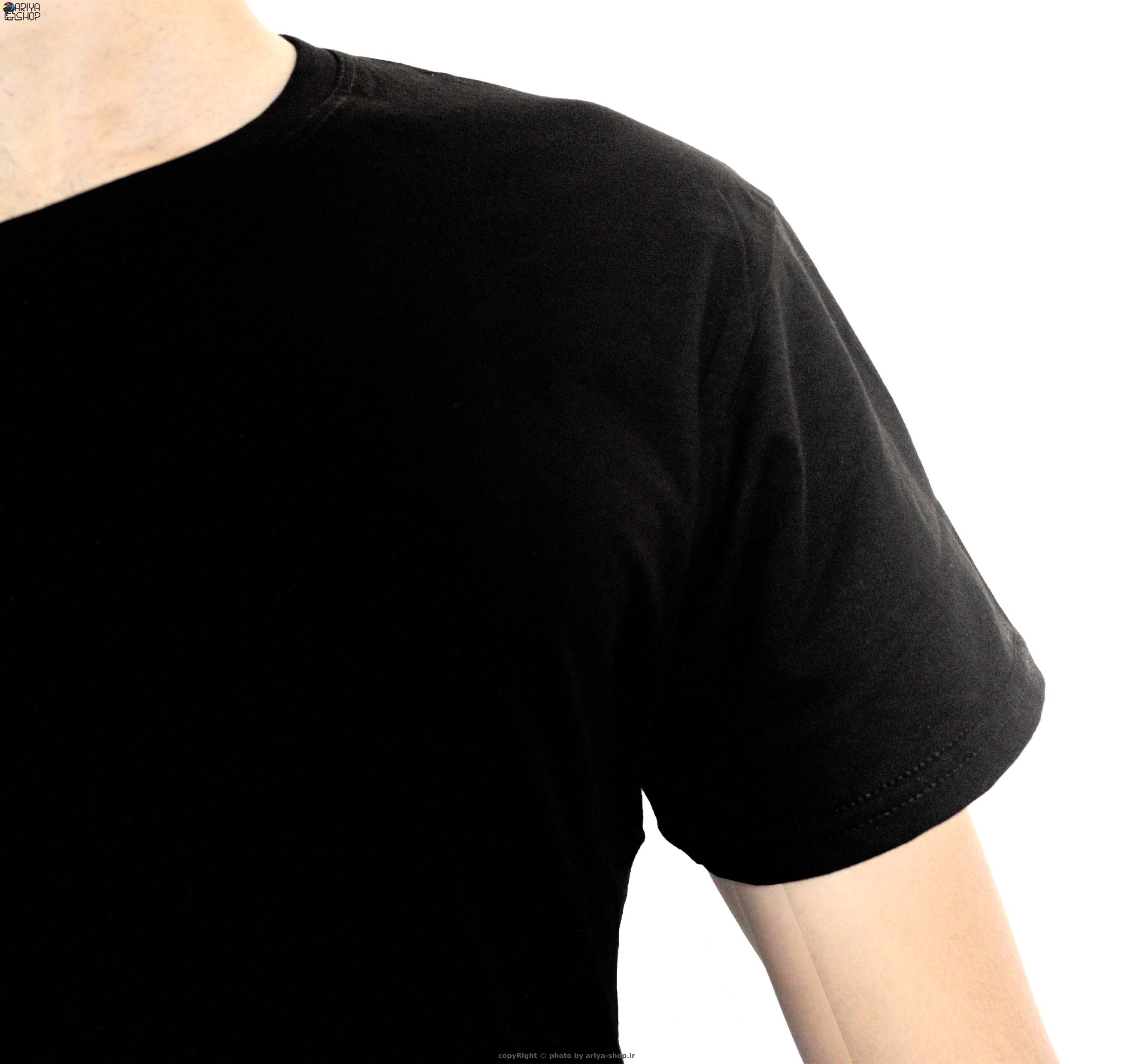 تیشرت آستین کوتاه سوپر نخ پنبه مردانه و زنانه رنگ مشکی